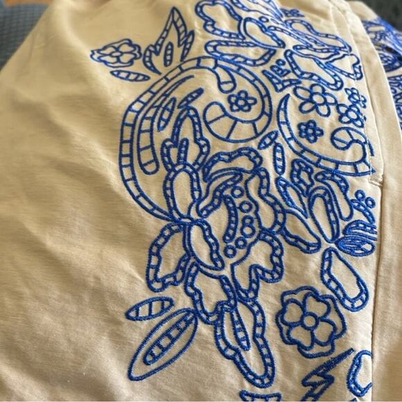 Free People Cream and Blue Track Pants NWOT - Picture 7 of 11